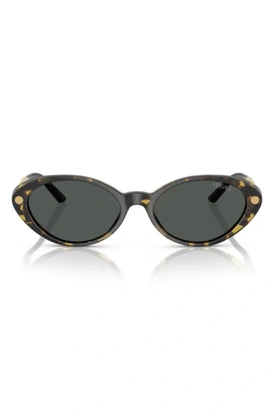 Shop Versace 54mm Oval Sunglasses In Havana