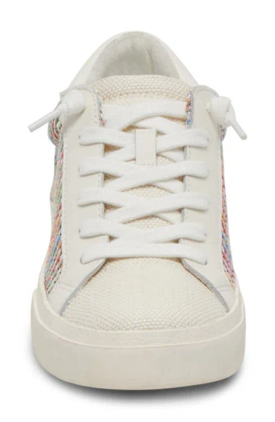 Shop Dolce Vita Zina Pride Sneaker In White Multi Raffia
