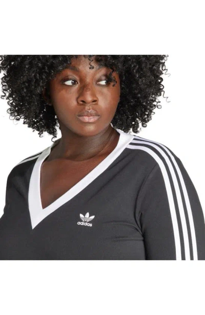 Shop Adidas Originals Lifestyle V-neck Maxi Dress In Black