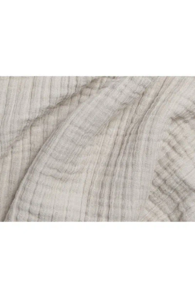 Shop Parachute Cloud Organic Cotton & Linen Gauze Throw Blanket In Bone