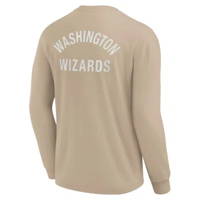 Shop Fanatics Signature Unisex  Khaki Washington Wizards Elements Super Soft Long Sleeve T-shirt