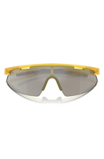 Shop Scuderia Ferrari 41mm Irregular Shield Sunglasses In Yellow