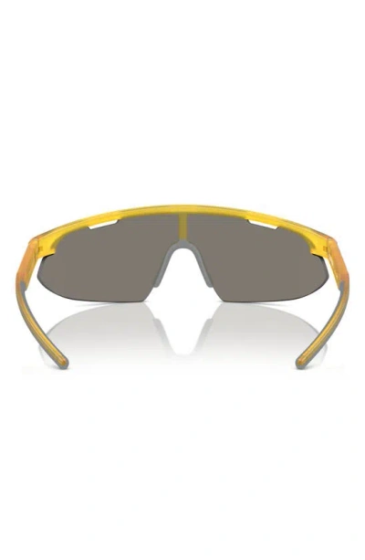 Shop Scuderia Ferrari 41mm Irregular Shield Sunglasses In Yellow