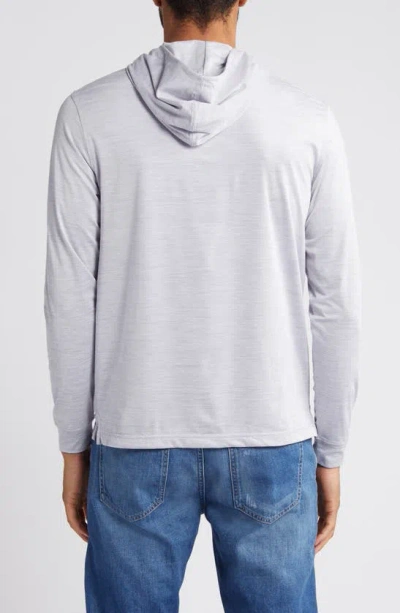Johnnie-o Talon Prep-formance Long Sleeve Hooded T-shirt In Light Gray