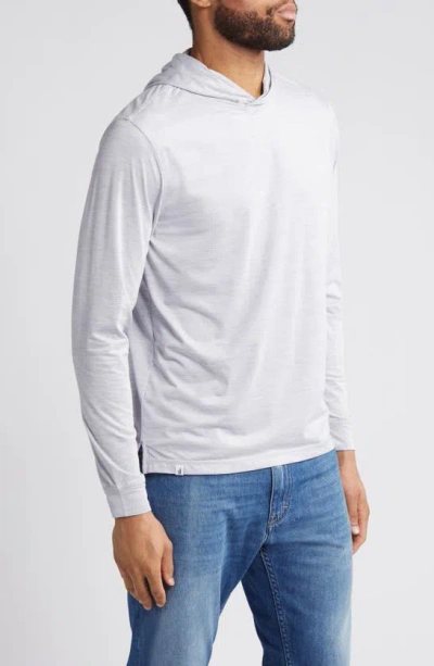 Shop Johnnie-o Talon Prep-formance Long Sleeve Hooded T-shirt In Light Gray