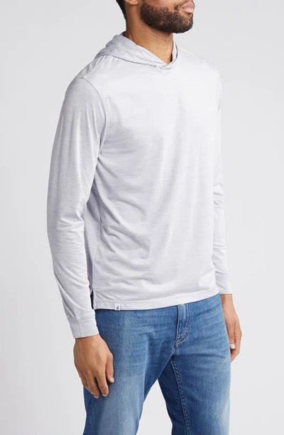 Johnnie-o Talon Prep-formance Long Sleeve Hooded T-shirt In Light Gray