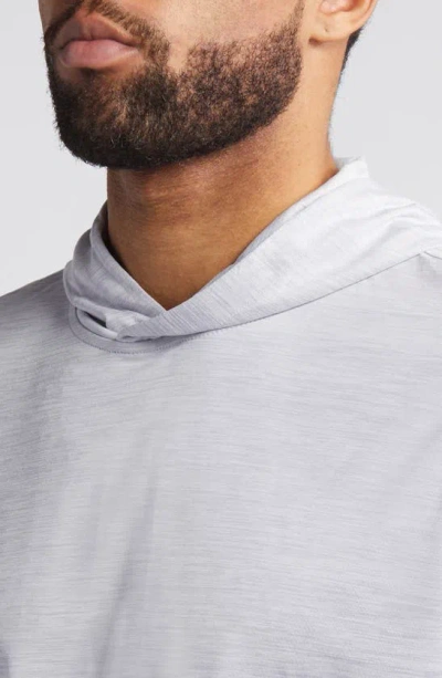 Johnnie-o Talon Prep-formance Long Sleeve Hooded T-shirt In Light Gray