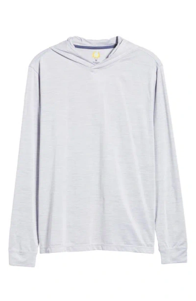 Johnnie-o Talon Prep-formance Long Sleeve Hooded T-shirt In Light Gray