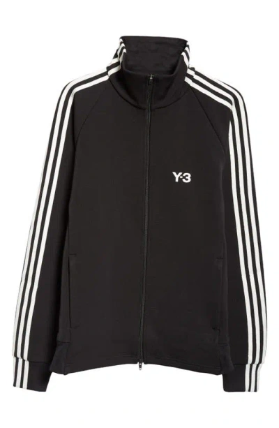 Shop Y-3 3-stripes Track Jacket In Black/ Off White