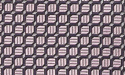 Zegna Ties Micro Geo Mulberry Silk Tie In Pink