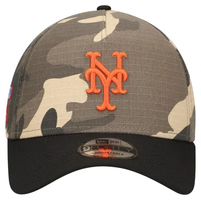 Shop New Era New York Mets Camo Crown A-frame 9forty Adjustable Hat