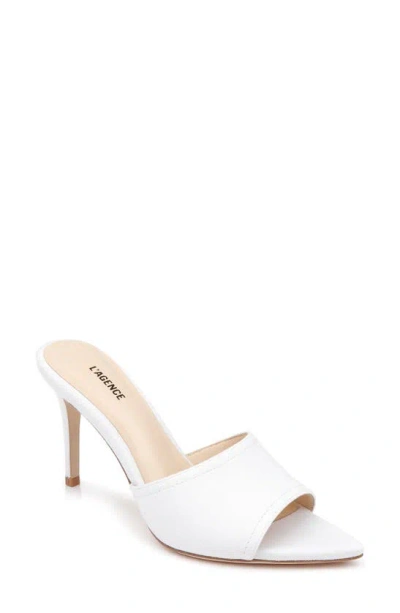 Shop L Agence Lolita Pointed Toe Sandal In White