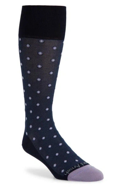 Shop Edward Armah Shadow Dots Graduated Compression Socks In Navy