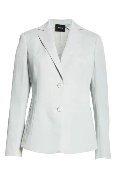Shop Akris Lavino Cotton & Silk Blend Double Face Jacket In Bleached Denim