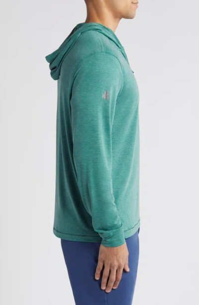 Shop Johnnie-o Nicklaus Performance Quarter Zip Hoodie In Frond