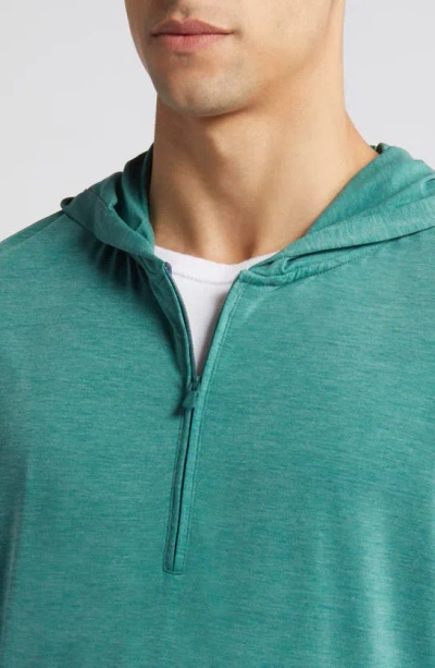 Shop Johnnie-o Nicklaus Performance Quarter Zip Hoodie In Frond