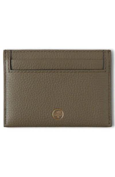 Shop Mulberry Leather Card Case In Linen Green
