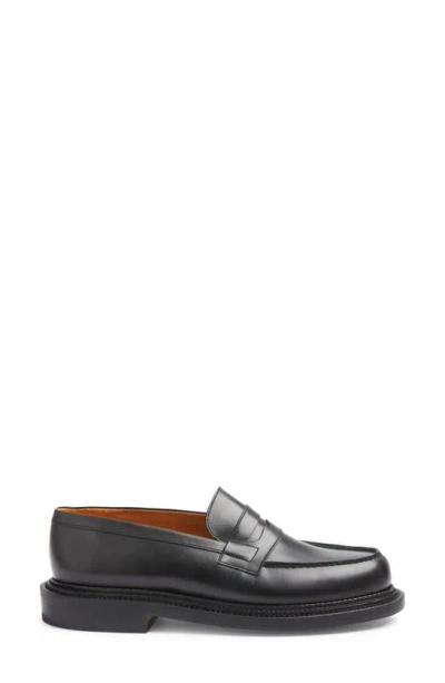 Shop Jm Weston Triple Sole 180 Penny Loafer In Black