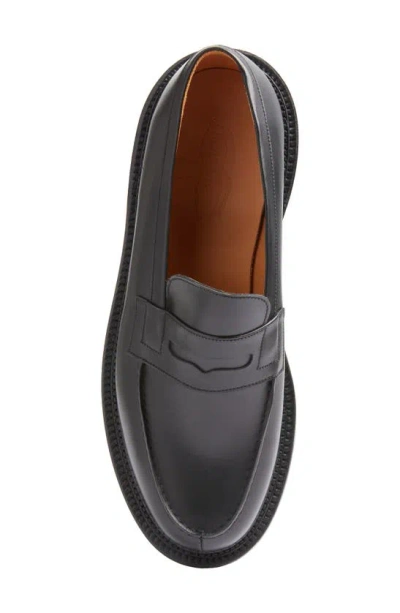 Shop Jm Weston Triple Sole 180 Penny Loafer In Black