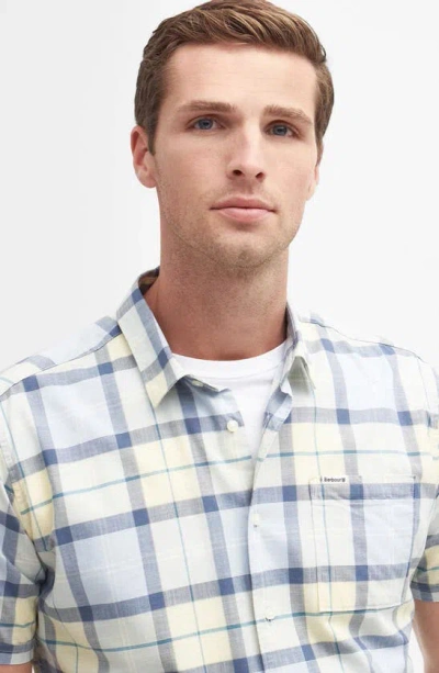 Shop Barbour Gordon Plaid Short Sleeve Button-up Shirt In Sandsend Tartan