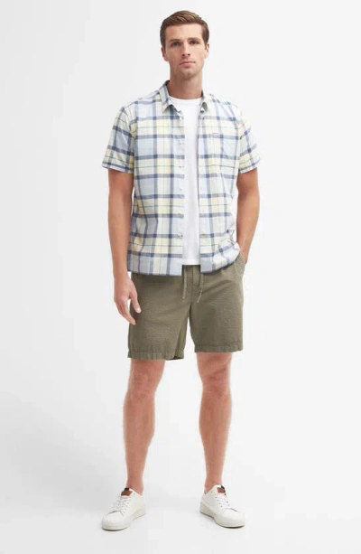 Barbour Gordon Plaid Short Sleeve Button-up Shirt In Sandsend Tartan