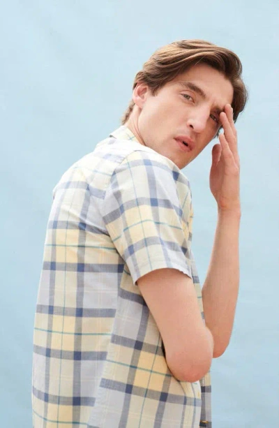Barbour Gordon Plaid Short Sleeve Button-up Shirt In Sandsend Tartan