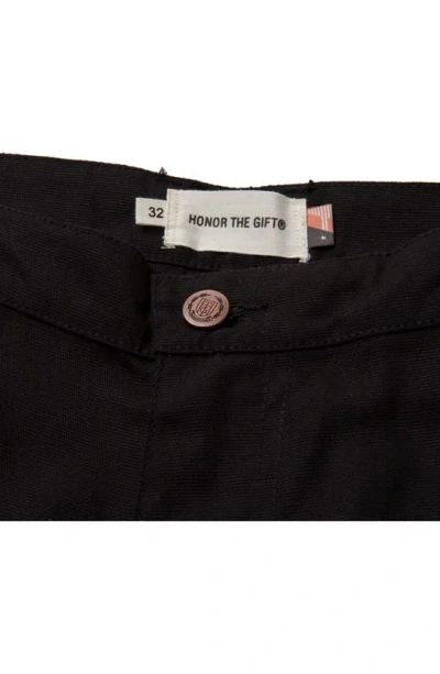 Shop Honor The Gift Piped Canvas Pants In Black