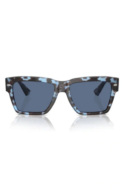 Shop Dolce & Gabbana 55mm Square Sunglasses In Hava Blue