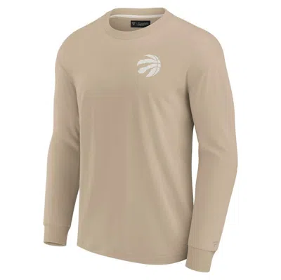 Shop Fanatics Signature Unisex  Khaki Toronto Raptors Elements Super Soft Long Sleeve T-shirt