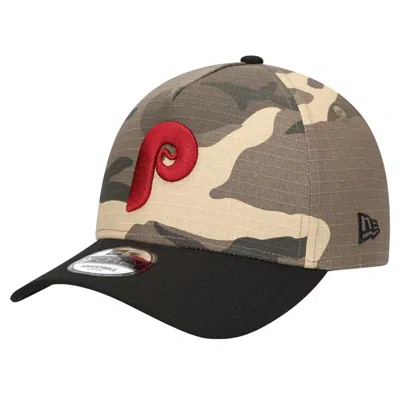Shop New Era Philadelphia Phillies Camo Crown A-frame 9forty Adjustable Hat