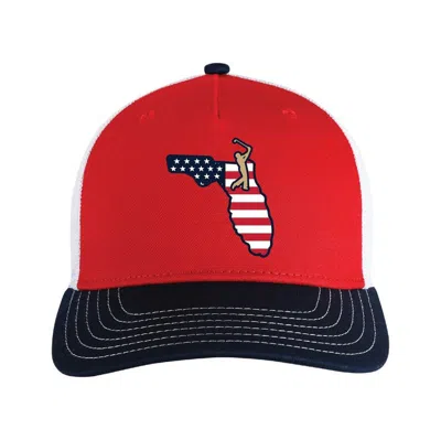 Shop Ahead The Players   Red Americana Wave Rider Trucker Hat