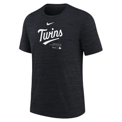 Shop Nike Youth  Navy Minnesota Twins Authentic Collection Practice Performance T-shirt