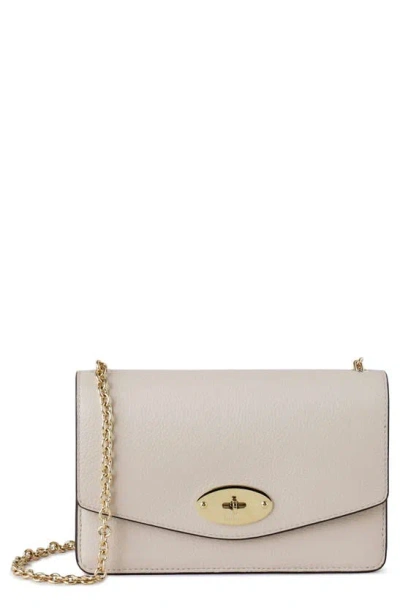 Shop Mulberry Small Darley Leather Clutch In Chalk