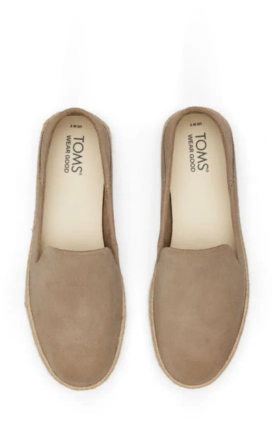 Toms Carolina Platform Espadrille Sneaker In Dun Suede