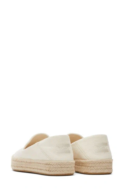 Shop Toms Carolina Platform Espadrille Sneaker In Light Natural Heavy Twill