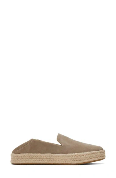 Toms Carolina Platform Espadrille Sneaker In Dun Suede