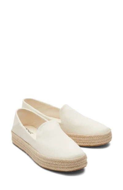 Shop Toms Carolina Platform Espadrille Sneaker In Light Natural Heavy Twill