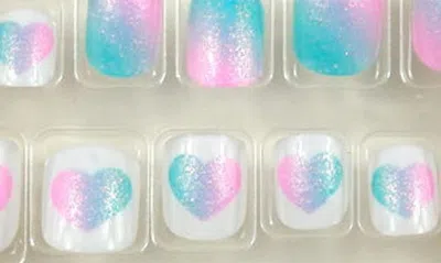 Shop Polish Me Silly Kids' Ombré Press-on Nails In Ombre Hearts