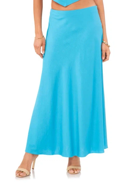 Shop 1.state Linen Blend Maxi Skirt In Laguna Mist Blue