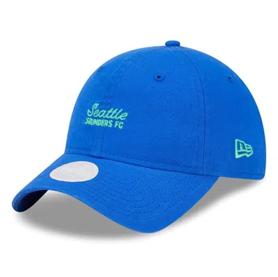 Shop New Era Blue Seattle Sounders Fc Throwback 9twenty Adjustable Hat