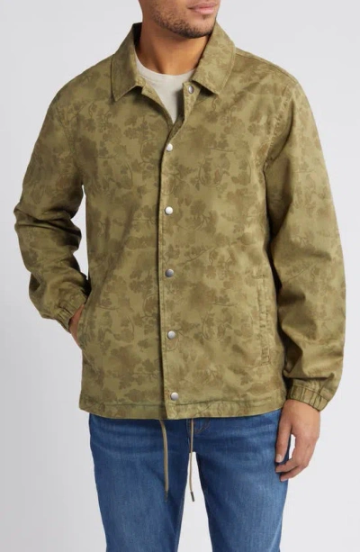 Shop Treasure & Bond Floral Jacquard Stretch Cotton Jacket In Olive Twisted Paisley
