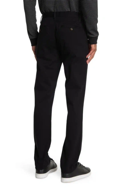 Shop 14th & Union The Wallin Stretch Twill Trim Fit Chino Pants In Black