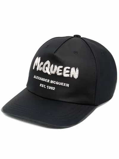 Shop Alexander Mcqueen - Baseball Cap In Black