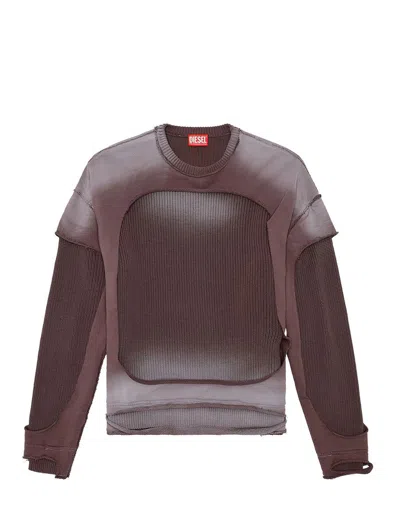 Shop Diesel Sweaters In Gravel Grey