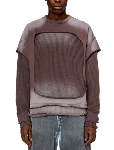 Shop Diesel Sweaters In Gravel Grey