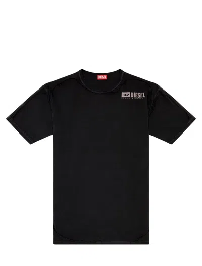 Shop Diesel T-shirts And Polos Black