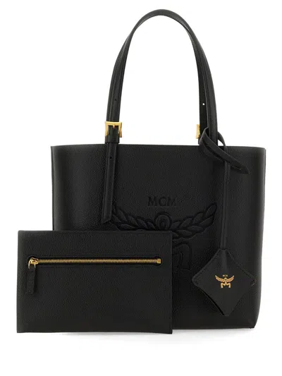 Shop Mcm Mini "himmel" Shopping Bag In Black
