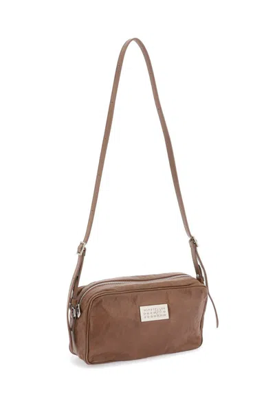 Shop Mm6 Maison Margiela Numeric Shoulder Bag In Brown
