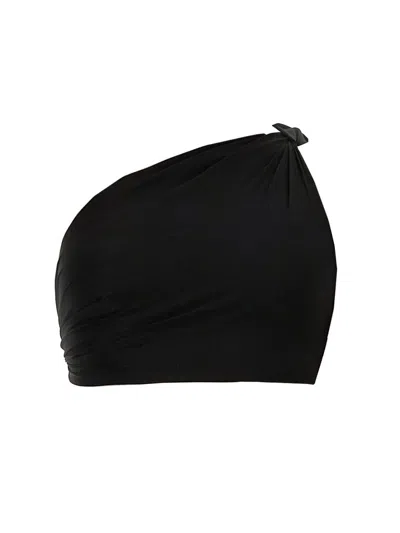 Shop Rick Owens One-shoulder Bikini Top In Black
