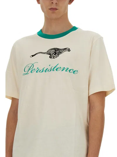 Shop Wales Bonner "persistence" T-shirt In White